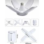 Mikasso 1ADET Pervane LED Ampül 50-60W 6000LM Süper Güçlü E27 Lamba Beyaz Işık 4 1