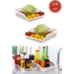 Mikasso 2 Adet Buzdolabı Düzenleyici, Çok Amaçlı Dolap Içi Organizer Sepet Geniş 2’li Set Plastik 25 x 25 Be