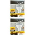 Mikasso (2 Adet) Cata 8W (50W) 3000K (Sarı Işık) GU10 Duylu LED Spot Ampul