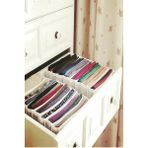 Mikasso 2 Adet Dolap ve Çekmece Içi Çok Amaçlı Düzenleyici (Large-L Boy) Kumaş 60 x 100 Beyaz