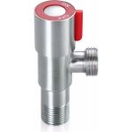 Mikasso 2 Adet Inox Küresel Çamaşır ve Bulaşık Makine Musluğu Paslanmaz 2li Krom