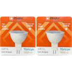 Mikasso (2 Adet) Osaka 7W (50W) Beyaz Işık (6500K) G4 Duylu (Iğne Bacak) LED Çanak Ampul