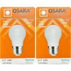 Mikasso (2 Adet) Osaka 7W (50W) Sarı Işık E27 Duylu (Kalın Duy) LED Mini Ampul