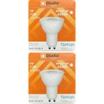 Mikasso (2 Adet) Osaka 9W (70W) Beyaz Işık (6500K) GU10 Duylu LED Çanak Ampul