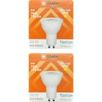 Mikasso (2 Adet) Osaka 9W (70W) Sarı Işık (3000K) GU10 Duylu LED Çanak Ampul