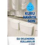 Mikasso 2 Adet - Petek Arkası Suluğu- Kalorifer Suluk Nemlendirici | Dökülme Karşıtı Güvenli Tasarım Beyaz T