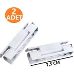 Mikasso 2 Adet Pvc Pimapen Pencere Menteşesi 7,5 cm Metal Beyaz Beyaz