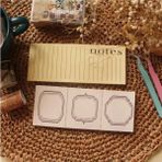 Mikasso 2 Adet Vintage Model Postit Not Defteri Çerceve Üz Desenli Journal Küp Not Kağıdı - Çok Renkli