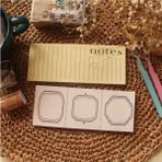 Mikasso 2 Adet Vintage Model Postit Not Defteri Çerceve Üz Desenli Journal Yapışkanlı Not Kağıdı - Çok Renkli