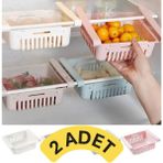 Mikasso 2 Li Buzdolabı Raf Düzenleyici Organizer Ayarlanabilir Çok Amaçlı Organizer Sepet - Yeşil Plastik Tr
