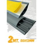 Mikasso 2 Metre (2 Adet x 1 Metre) Kendinden Yapışkanlı 50X12MM Açık Gri Balık Sırtı Kablo Kanalı