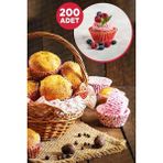 Mikasso 200 Adet Muffin Kek Kalıbı & 1.sınıf Kalite Kek Kapsülü Cupcake Muffin Kağıdı 200'LÜ Belirtilmemiş Ç