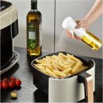 Mikasso 200 ml Yağ Sirke Sos Sprey Püskürtücü Cam Şişe Airfryer Yağ Spreyi Sızdırmaz Yağdanlık Şişesi Siyah