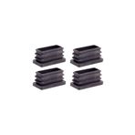 Mikasso 20x40 Mm Plastik Dikdörtgen Içe Geçme Profil Tapası (kutu) (4 Adet) Gri