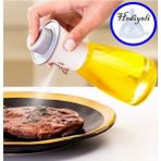 Mikasso 220 ml Çok Amaçlı Spreyli Cam Şişe Yağdanlık Sosluk Sirke Şişesi Cam Şişe Beyaz