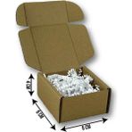 Mikasso 25 Adet 8X8X4CM Kilitli Dayanıklı E-Ticaret Karton Kargo Kutusu Kraft 8 x 8 x 4