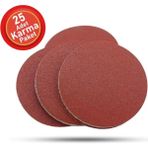 Mikasso 25 Adet Cırt Zımpara Spiral Avuç Içi Taşlama 115 mm Harman Paket