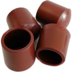 Mikasso 25 mm Pvc Sandalye Profil Ayak Pabucu Sessiz Yumuşak - Kahve(4 Adet) Bordo