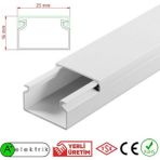 Mikasso 25X16 mm Beyaz 2X1M=2M Bantsız Kablo Kanalı