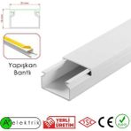 Mikasso 25X16 mm Beyaz 4X1M=4M Yapışkan Bantlı Kablo Kanalı