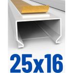 Mikasso 25X16 mm Beyaz Kablo Kanalı (Yapışkan Bantlı) Sağlam Ambalaj 1 mt