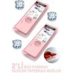 Mikasso 2'li Silikon Bas Parmak Yapışmaz Buzluk & Buz Kalıbı Silikon