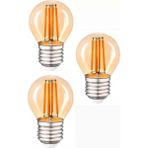 Mikasso 3 Adet G45 Bal Cam 6W E27 Mini LED Ampul - 2500K Gün Işığı - Çok Renkli