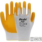 Mikasso 3 Çift Beybi Pn5 Sarı Nitril Eldiven Inşaat Eldiveni Iş Eldiveni Turuncu