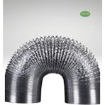 Mikasso 3 Metre Telli Esnek Aspiratör-Davlumbaz Borusu (12 cm Çap) Metalik