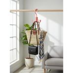 Mikasso 3D Baskılı Dolap Içi Askı Organizer (2'li Set)| Çanta, Kemer ve Aksesuar Askılığı Plastik 10 x 15 Pe