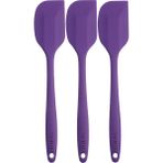 Mikasso 3lü Mor Silikon Spatula Seti Isıya Dayanıklı Yanmaz Yapışmaz Çizmez 27CM Silikon Mor