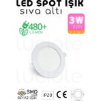Mikasso 3W Beyaz Kasa LED Slim Spot – Beyaz Işık, 155 Lümen, 8.3 cm Çap, 220V, 15000 Saat Ömür