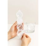 Mikasso 4 Bölmeli Küre Buz Kalıbı Sunum Buz Küre Kalıp Yazlık Buzluk Plastik Şeffaf