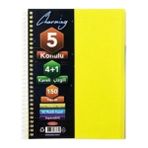 Mikasso 4 Kareli + 1 Çizgili Ayraçlı Defter B5 150 Yp. Yumuşak Düz Çizgili 150 Yaprak Orta Boy Turuncu Okul - Çok Renkli