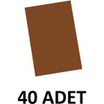 Mikasso 40 Adet A4 Kahverengi Yapışkanlı Eva - Çok Renkli