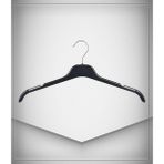 Mikasso 42 cm Siyah Elbise Gömlek Bluz Tunik T-Shirt Askısı Ctp Serisi Tek Taraf Dolgulu 20 Adet Plastik Bey