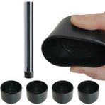 Mikasso 48 mm Pvc Sandalye Masa Ayak Pabucu Sessiz Yumuşak - Siyah (4 Adet) Siyah