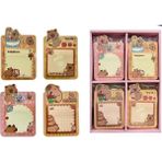 Mikasso 4'lü 4 Renk/desen Capybara Postit Yapışkanlı Not Kağıdı 50X4/200 Yaprak 70X80MM Yapışkanlı Not Kağıd - Çok Renkli