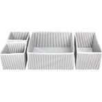 Mikasso 4'lü Çok Amaçlı Dolap Içi ve Çekmece Içi Düzenleyici Organizer Kutu Seti Kumaş 25 x 25 Çok Renkli Tr