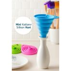 Mikasso 4’lü Katlanır Silikon Huni – Mini Taşınabilir & Pratik Dolum Aparatı Silikon
