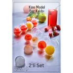 Mikasso 4'lü Küre Buz Kalıbı - Buzluk - 2'li Set Plastik