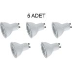 Mikasso 5 Adet Cata Ct 4215 7W LED Çanak Ampul 6400K Beyaz Işık