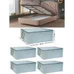 Mikasso 5 Adet -Çekyat Baza Tipi Hurc - Baza Altı Büyük Boy Saklama Hurcu 65 x 45 x 22 cm EKICIHOME0005-5 Po