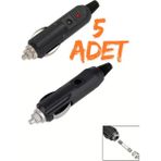 Mikasso 5 Adet LED Işıklı 12 Volt Sigortlalı Seyyar Motorsiklet Otomobil Araç Çakmaklık Fişi Soketi - Çok Renkli