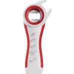 Mikasso 5 In 1 Çok Amaçlı Konserve Şişe ve Kavanoz Açacağı - Ergonomik Pratik Mutfak Aleti Kırmızı