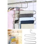 Mikasso 5 Katlı Metal Pantolon Eşarp Gardrop Askısı Metal Metalik