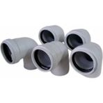 Mikasso 50X90 Pvc Dirsek 50'lik 90 Derece Pimaş Atık Su Borusu Dönüş Parçası 5 Adet