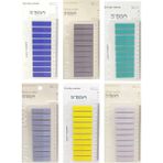 Mikasso 6 Adet 1200 Yaprak Postit Post-It Post It. Kitap Ayracı Ayraç Postit Sticker Not Kağıdı Yapışkanlı N - Çok Renkli