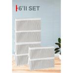 Mikasso 6 Adet Gri Çizgili Büyük Baza Altı ve Çekyat Tipi Hurç 65 x 45 x 22 cm Tela 45 x 65 Gri Tr