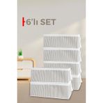 Mikasso 6 Adet Hurç Baskılı Hurç 50 x 30X 20 cm Yastık Kıyafet Battaniye Hurcu Tela 50 x 30 Gri Tr